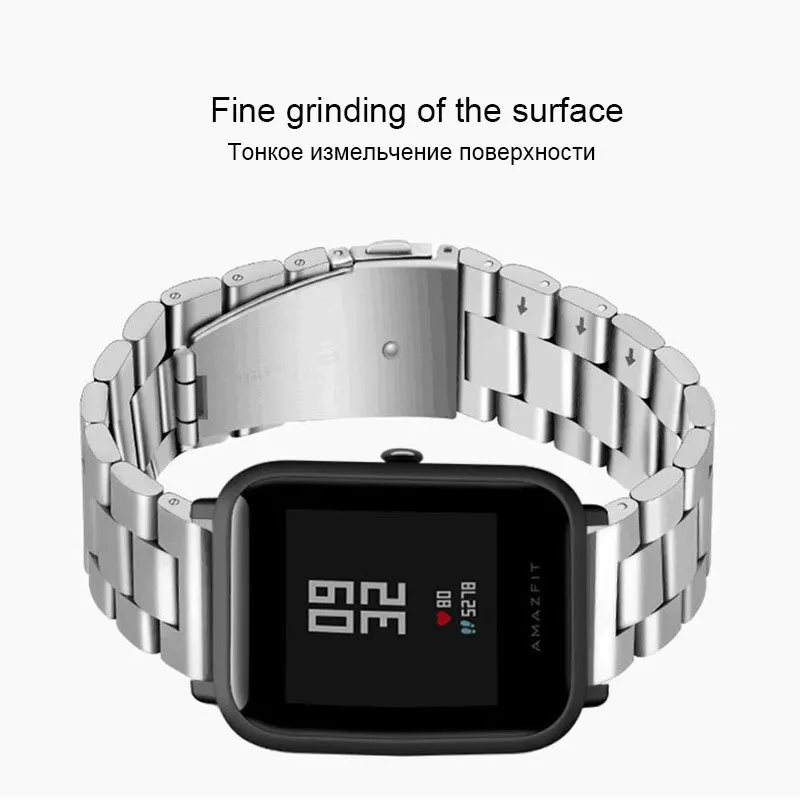 20mm/22mm band For Amazfit GTS/2/3/4/2e/GTS2 Mini/GTR 47mm GTR2/2e/stratos/3/4 stainless steel Watch Bracelet Amazfit bip strap