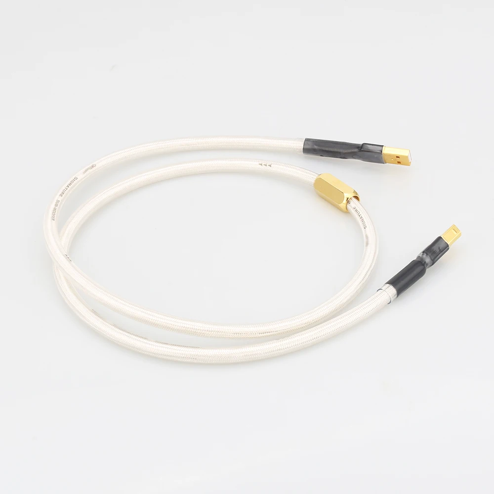 Audiocrast wysokiej jakości A26 posrebrzany kabel Hifi usb wysokiej jakości 6N OCC typ A-B DAC kabel USB do transmisji danych