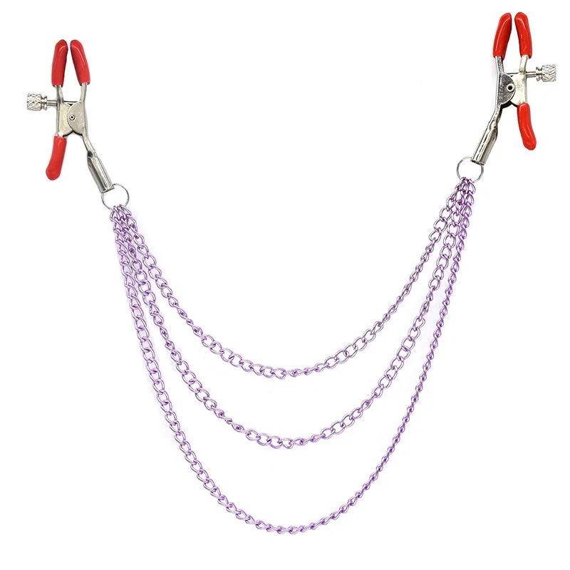 

1 Pair Nipple Clamps Labia Breast Nipple Clamps With Chain Clips Slave Bdsm Fetish Erotic Toys Stimulate