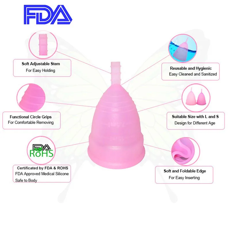 Menstrual Cup Feminine Hygiene Lady Cup Menstrual Cup Silicone Coppetta Mestruale Coupe Menstruelle Period Cup Copa Menstrual