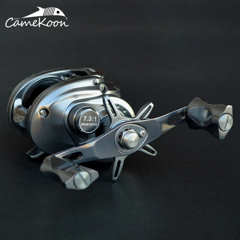 CAMEKOON Baitcasting Fishing Reels Full Matel Frame Saltwater Big Game Wheel 10+1 Bearings 7.3:1 Ultra Smooth Surf Casting Coil