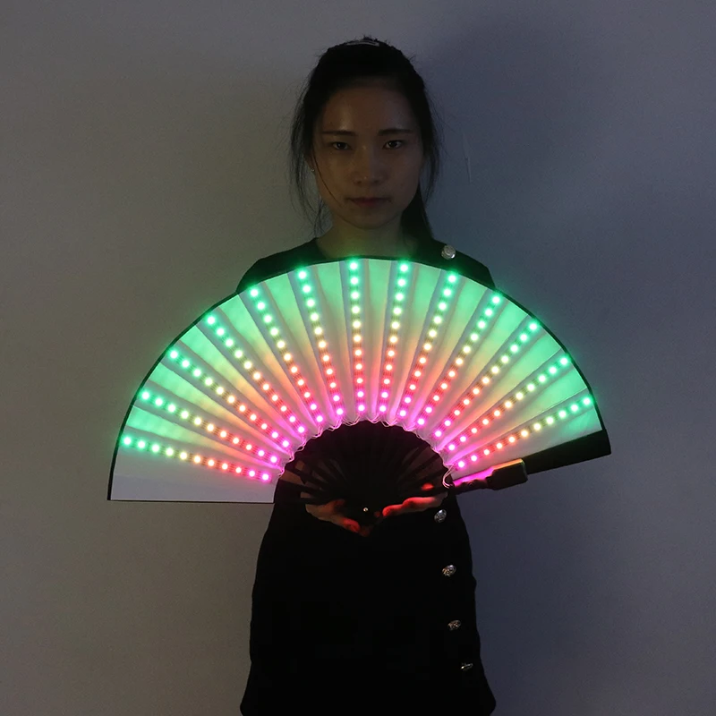 New Full Color LED Fan Stage Performance Dancing Lights Fans Over 350 Modes Microlights Infinite Colors Rave Party Gifts