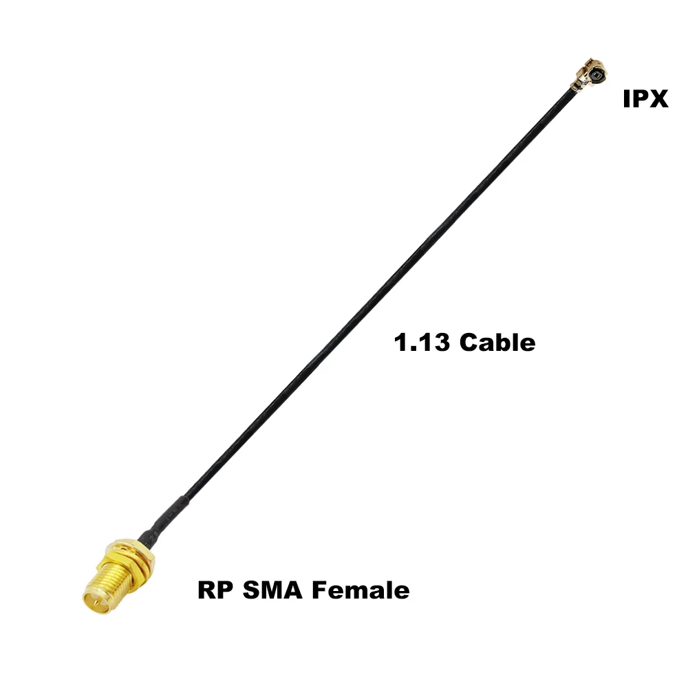 ALLiSHOP-Adaptador de conectores sma pigtail Jumper RP SMA hembra a U.FL, IPX, RG178, 1,13, para enrutador Wifi, GPS, AP