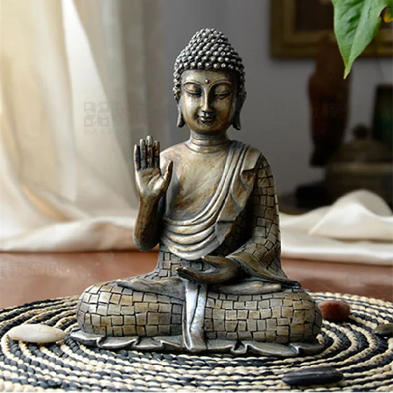 Statue of Buddha statue of Buddha in the living room of the living room baoping feng shui statue Buddha of Thailand