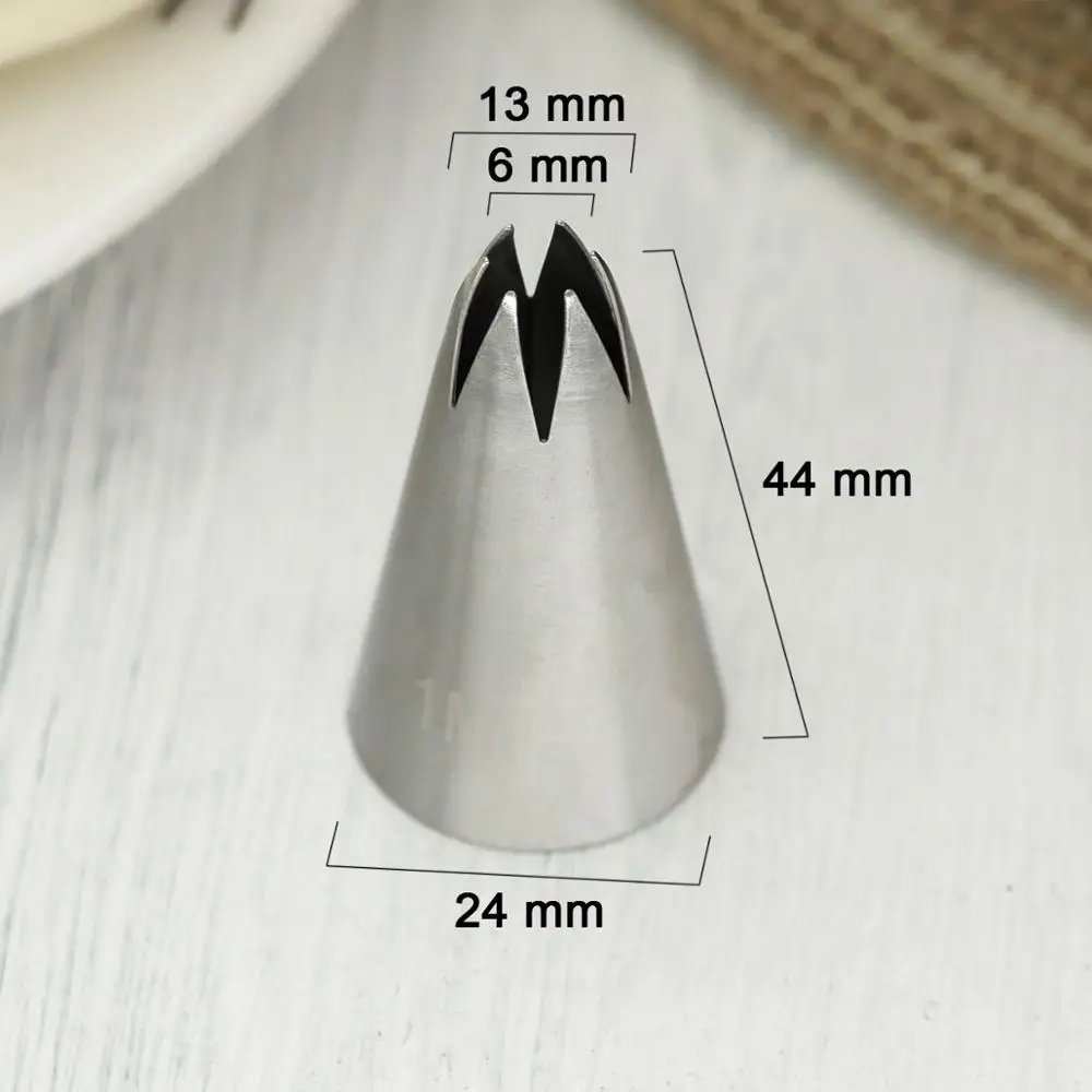 #1M #2D Open Star Piping Nozzles Closed Star Icing Tips For DIY Meringue Cake Decorating Medium Size Pasting Tools