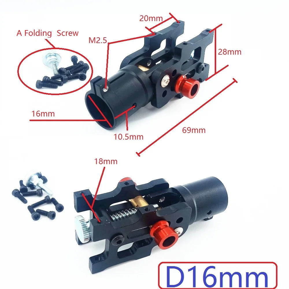 

Z16MM CNC Aluminium Vouwen Arm buis Gezamenlijke Diy Voor Automatische Auto Rc Quadco