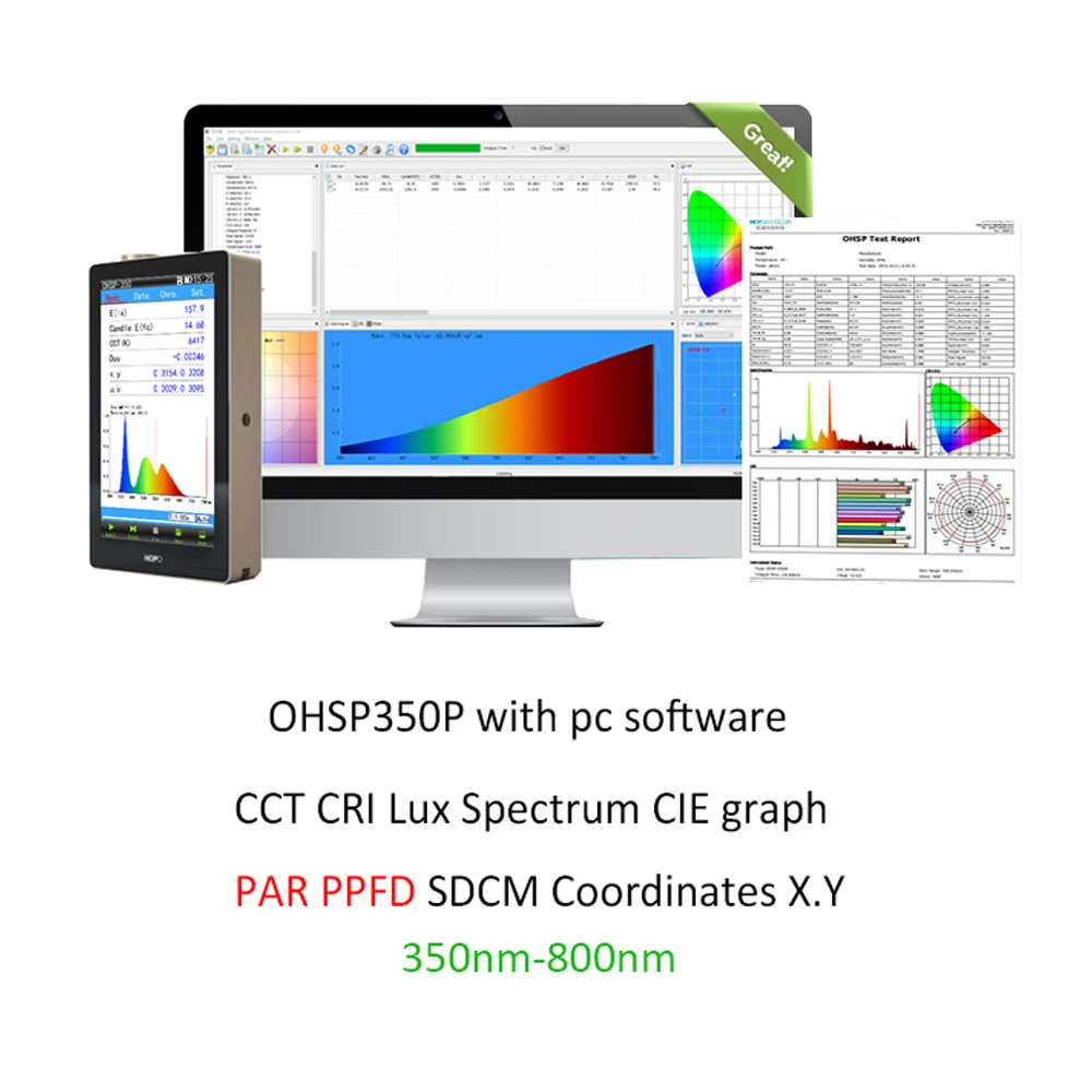 OHSP350P PAR PPFD Spectrometers 350-800nm Meter