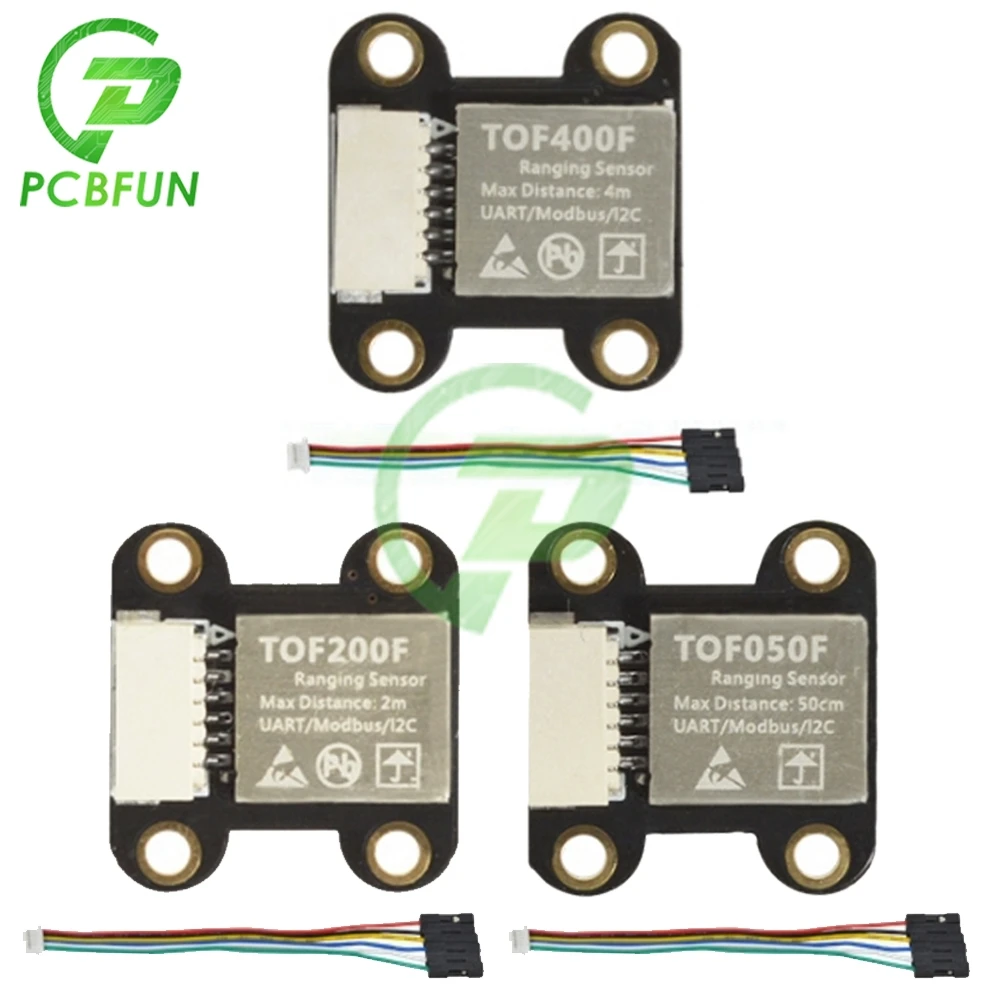 TOF400F TOF200F TOF050F 50CM 2M 4M moduł pomiaru odległości lasera MODBUS IIC Port szeregowy dla Arduino dla Raspberry Pi