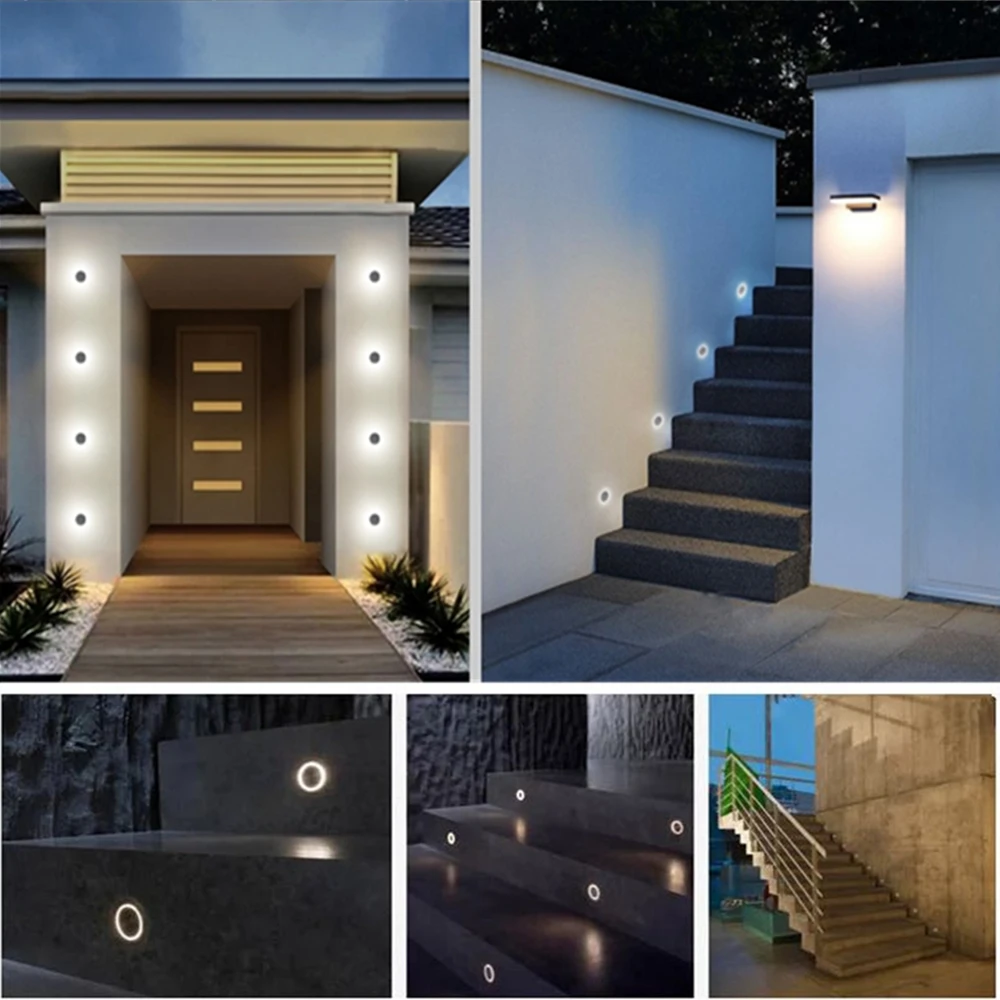 LED Wall Lamp Outdoor Waterproof Garden Lighting Aluminum DC12-24V Indoor Bedroom Living Room Stairs Wall Light