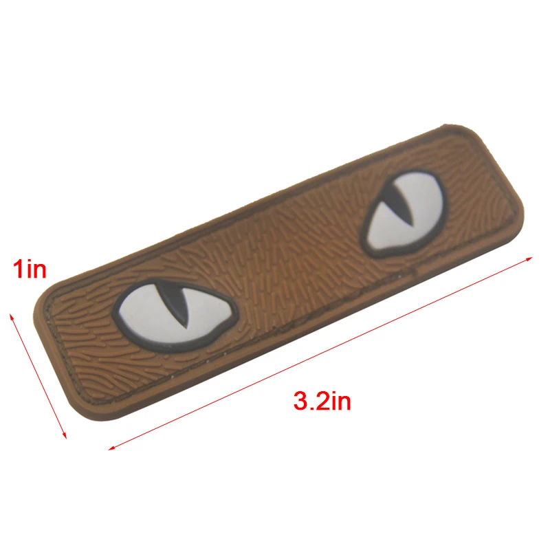 1pc DIY Cat Eyes Hook łączniki taktyczne Glow naszywana aplikacja kapelusz jednolity plecak ciemny odznaka Hook Armband