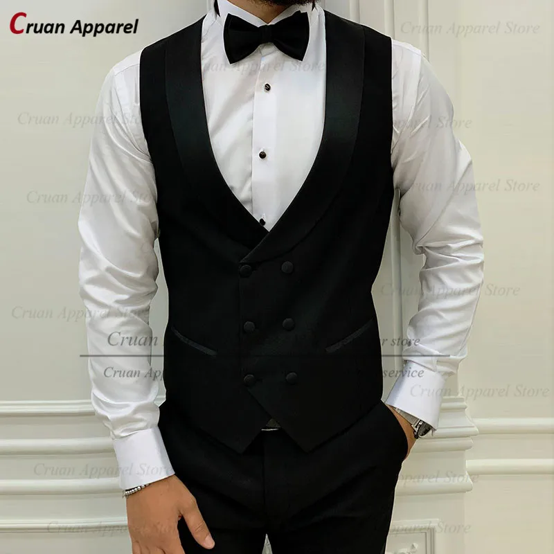 

2021 Shawl lapel Men's Suit Vests Tailor-made Solid Color Business Male Waistcoat Wedding Groom Groomsmen Sleeveless Jackets