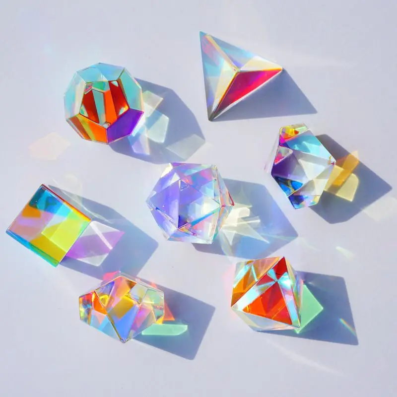 Optical Prism for Photography, Hexahedral Prism, Color Prism, Rainbow Glass, Light Cube, Color Splitting Prism