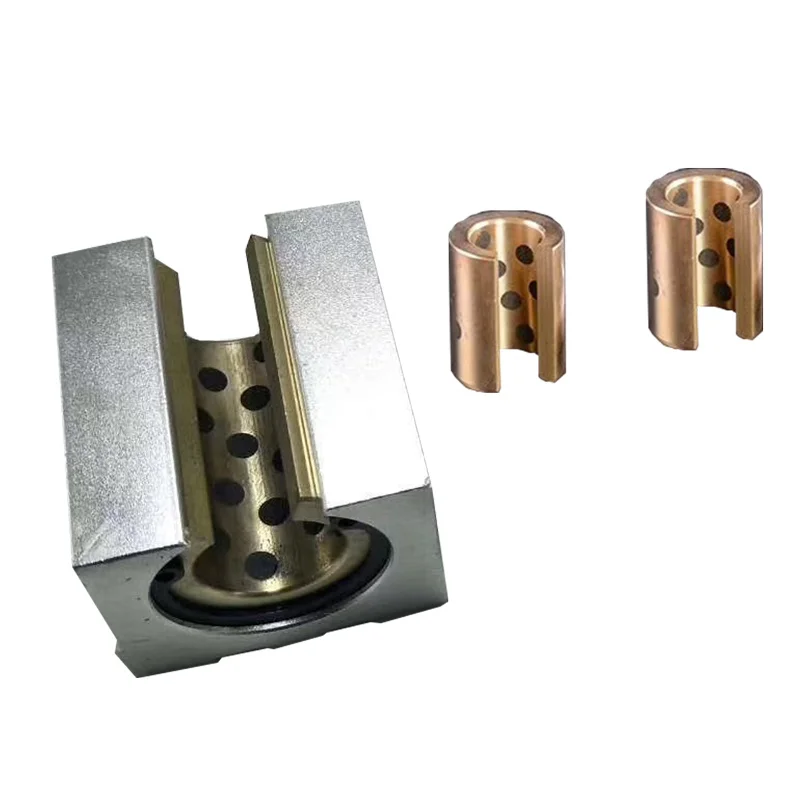 

JDB Bushing Bearings Cast Bronze and Brass Graphite Bronze Sbr10 Sbr12 Sbr16 Sbr20 Sbr25 Embedded Graphite Self-lubricating AXK