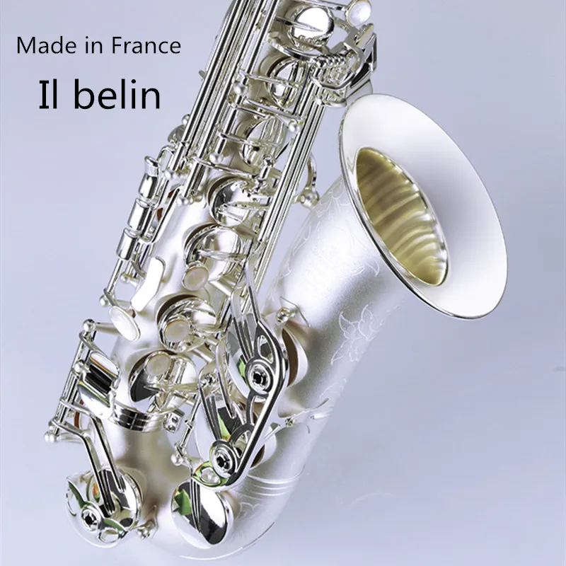 New Arrival Alto Eb Tune Saxophone Brass Silver Plated Sax E Flat Musical Instrument With Nylon Case Mouthpiece Free Shipping