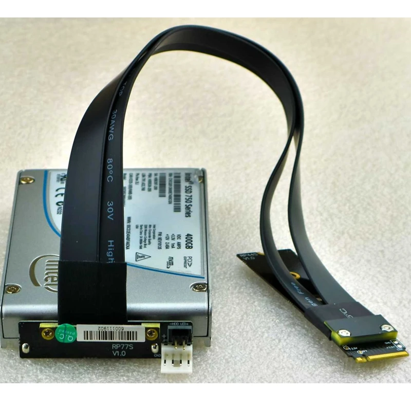 U2 interface SFF-8639 ( U.2 ) to M.2 NVMe NGFF Key M key-M M2 Adapter Riser Card Ribbon extender Cable For U.2 NVME SSD