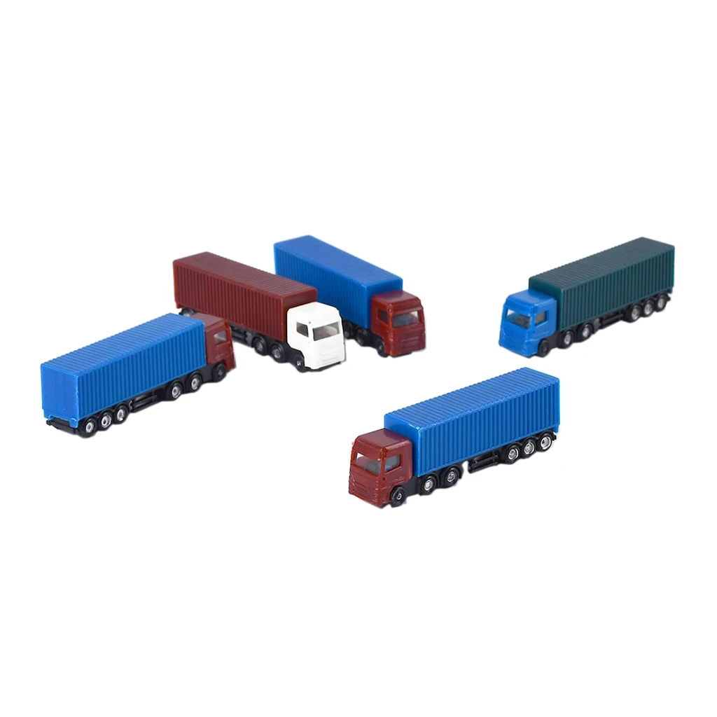 5pcs Model Cars Truck Architecture Building Train Layout Scale Z N 1/200