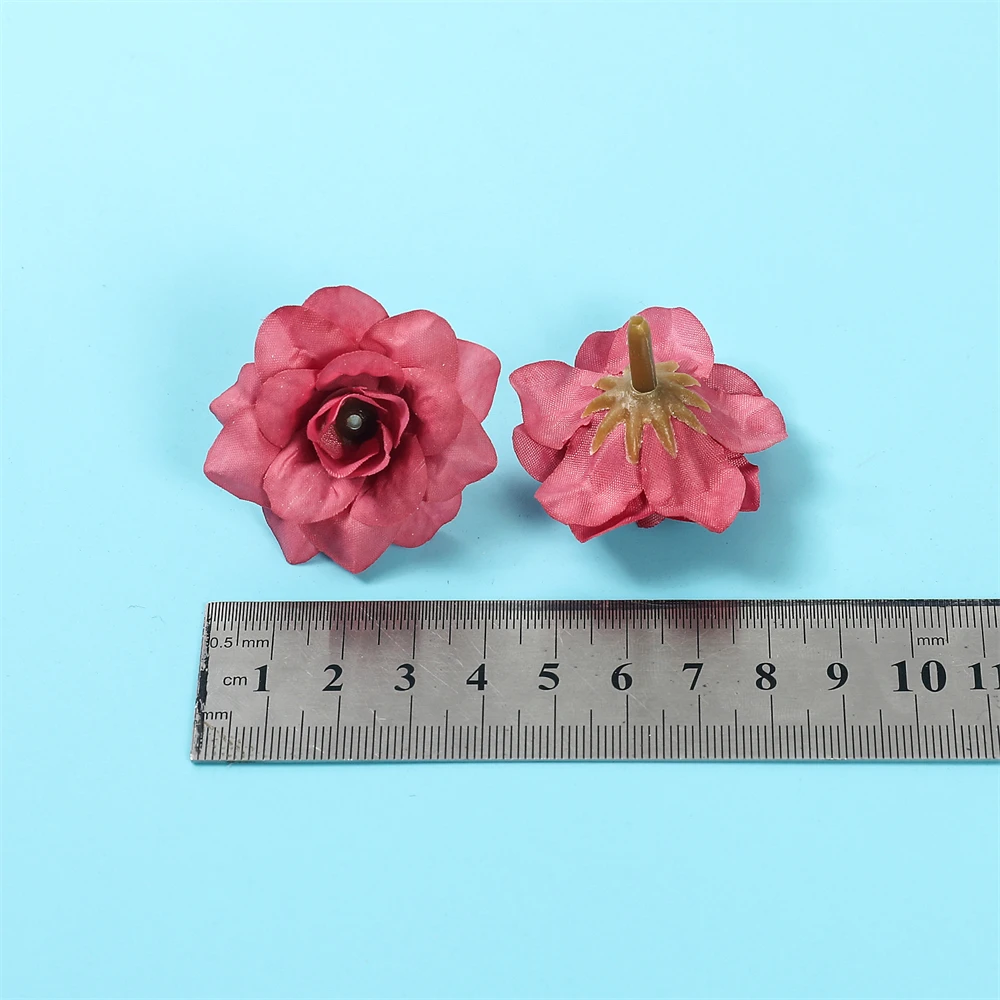 10/20/30Pcs Artificial Flowers Silk Rose Head For Home Decor Wedding Wall Decorations DIY Christmas Garland Scrapbooking Craft