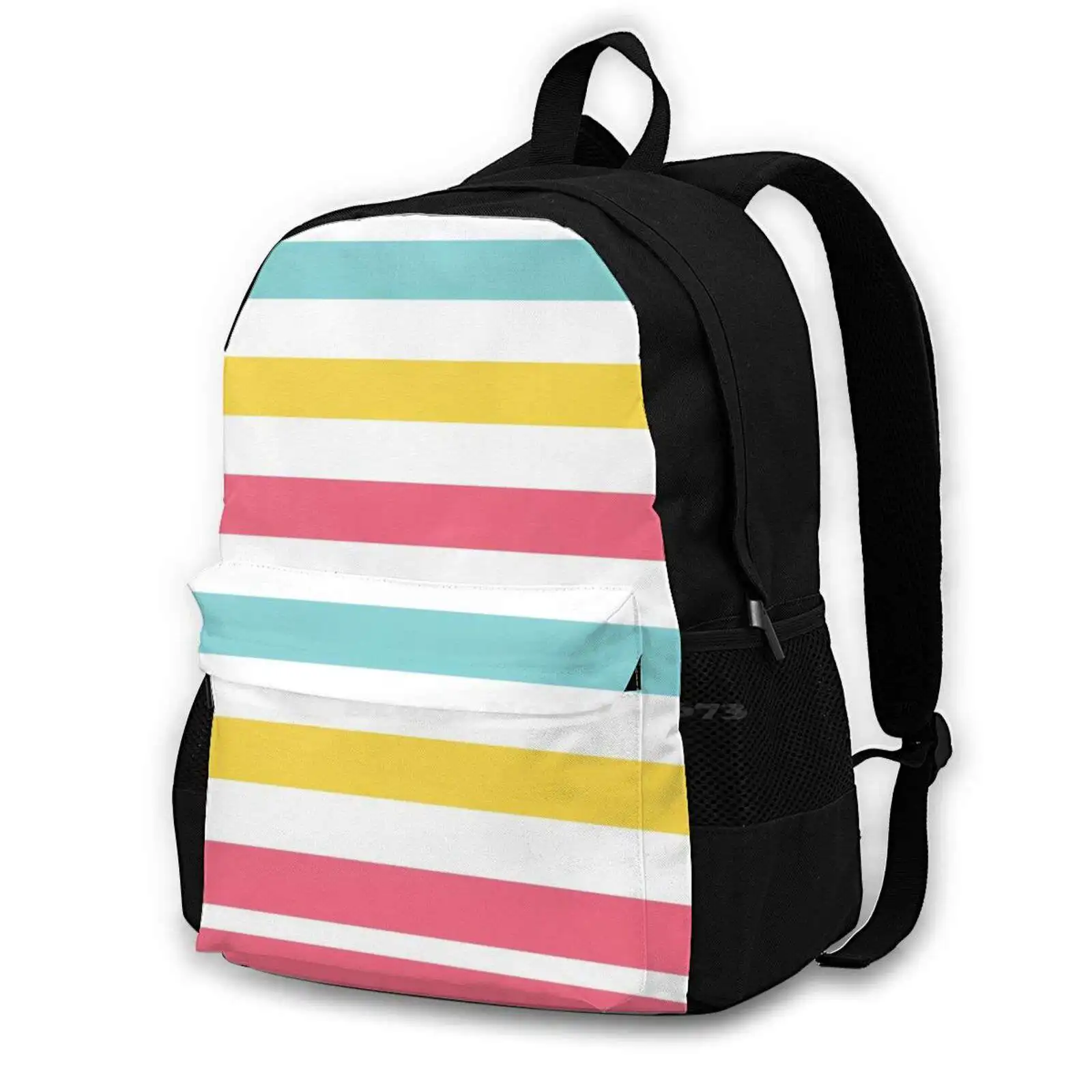 Pastel Stripes Travel Laptop Bagpack School Bags Stripes Pastel Girly Preppy Cute Pretty