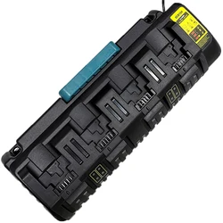 Dla Dewalt ładowarka 4-port, dwa porty USB 14.4V-18V 3A szybka ładowarka do obsługi Dewalt DCB200 DCB201 DCB205 DCB118 ładowarka z wtyczką ue