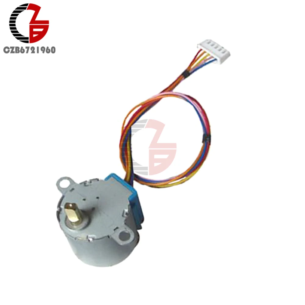 28BYJ-48 Valve Gear Stepper Motor DC 5V 4 Phase Step Motor Reduction with 5 Wires 30cm Dupont Cable for Arduino