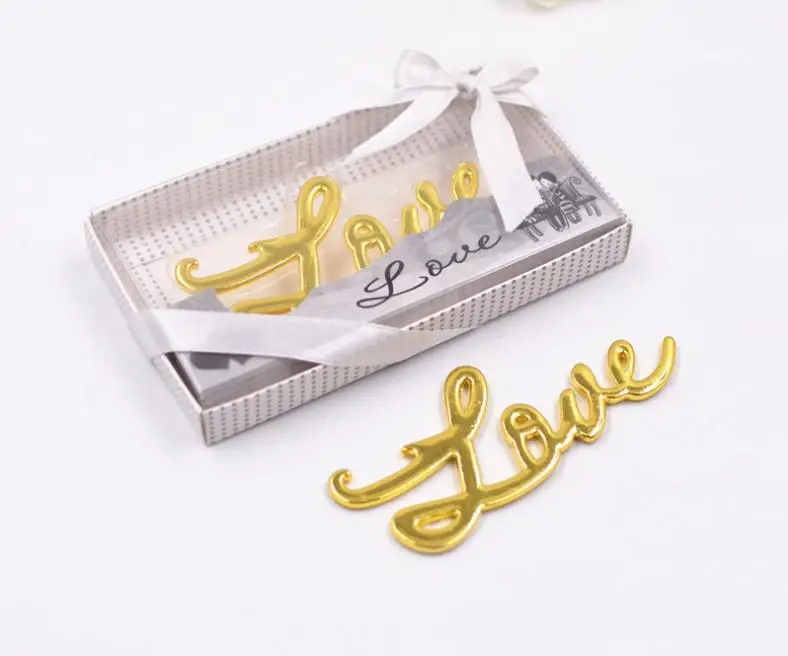 Gold Sliver Love Design Beer Bottle Openers Wedding Return Gifts Bridal Shower Favors Free Shipping Wholesale