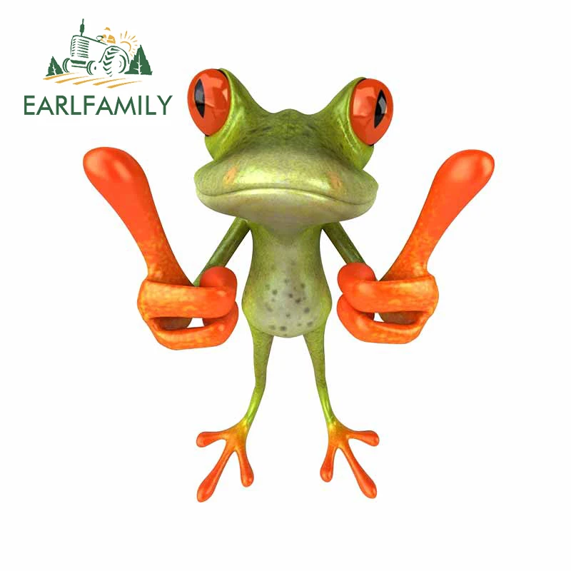 EARLFAMILY 13cm x 12.3cm for Like Frogs Car Stickers and Decal Creative Snowboard Graphics Bumper Windshield Family Decoration