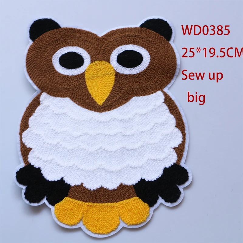 Cartoons cute owl bird icon towel embroidery Applique Patches For kawaii clothes DIY Iron on Badges on a backpack