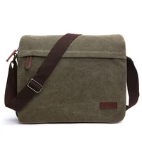 Fashion Solid Vintage Canvas Messenger Satchel Bags Buckle Casual Portable Shoulder Bag Korean Trend Simple Pack For Men 2020 2