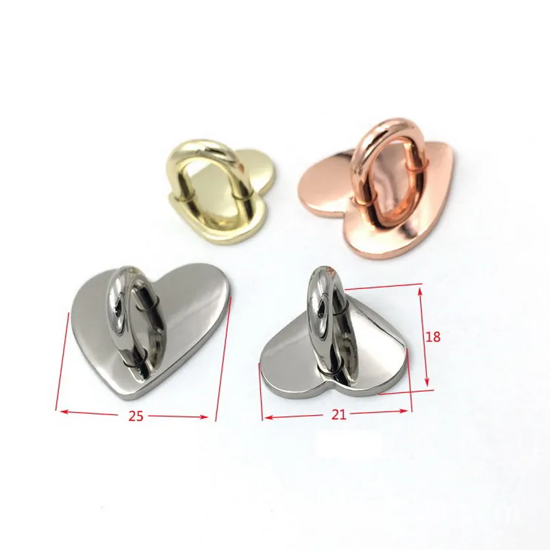 10/30/50Pcs Non-detachable Metal Heart O&D Ring Side Clip Buckle Hardware Hook Accessories DIY Arch Bridge Pendant Hanger