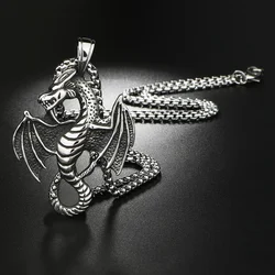 Animal Dragon Shape Pendant Necklace Men's Necklace New Fashion Metal Pendant Accessories Party Jewelry