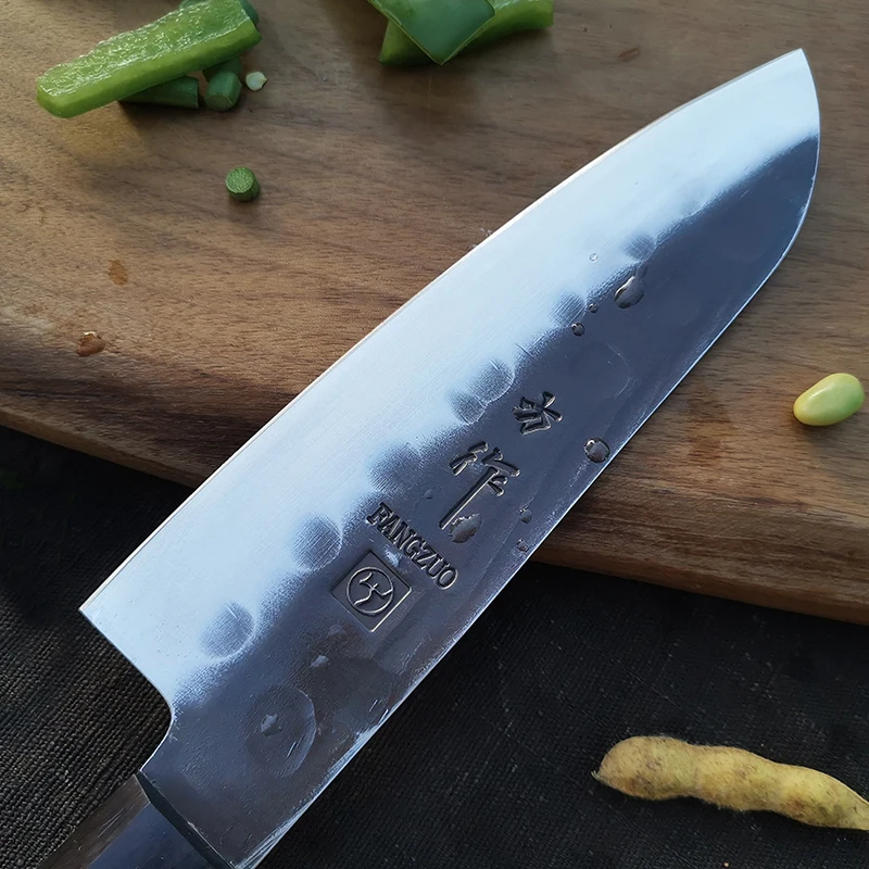 Imagem -02 - Faca de Chef de de Alto Carbono Facas de Cozinha Santoku Lâmina de Lâmina Sharp Estilo Japonês 5crcomov Ferramentas de Corte de Carne Novo Aço Inoxidável