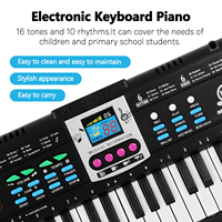 61 Keys Digital Music Electronic Keyboard Kids Multifunctional Electric Piano for Piano Student with Microphone