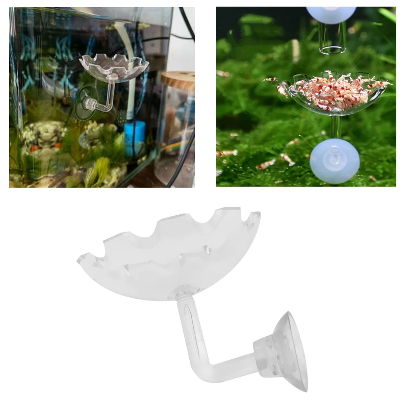 Aquarium Feeding Dispenser Fish Tank Hanging  Food Feeder Wheat Stem Crystal Red Shrimp Snail Fish Food