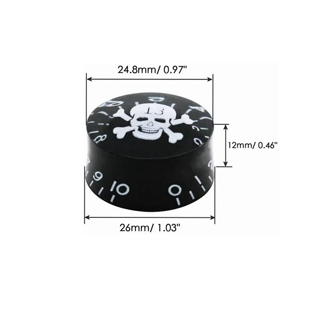 Lèvent de contrôle de volume et de tonalité JESpeed, bouton de potentiomètre électrique Skull pour LP Xenon TL ST Style JEKnobs, 4 pièces