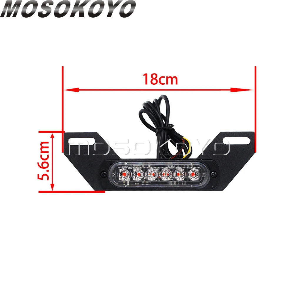 Impermeabile moto LED B6 targa ausiliaria lampada freno fanale posteriore per BMW Honda Suzuki Kawasaki Ducati Cafe Racer