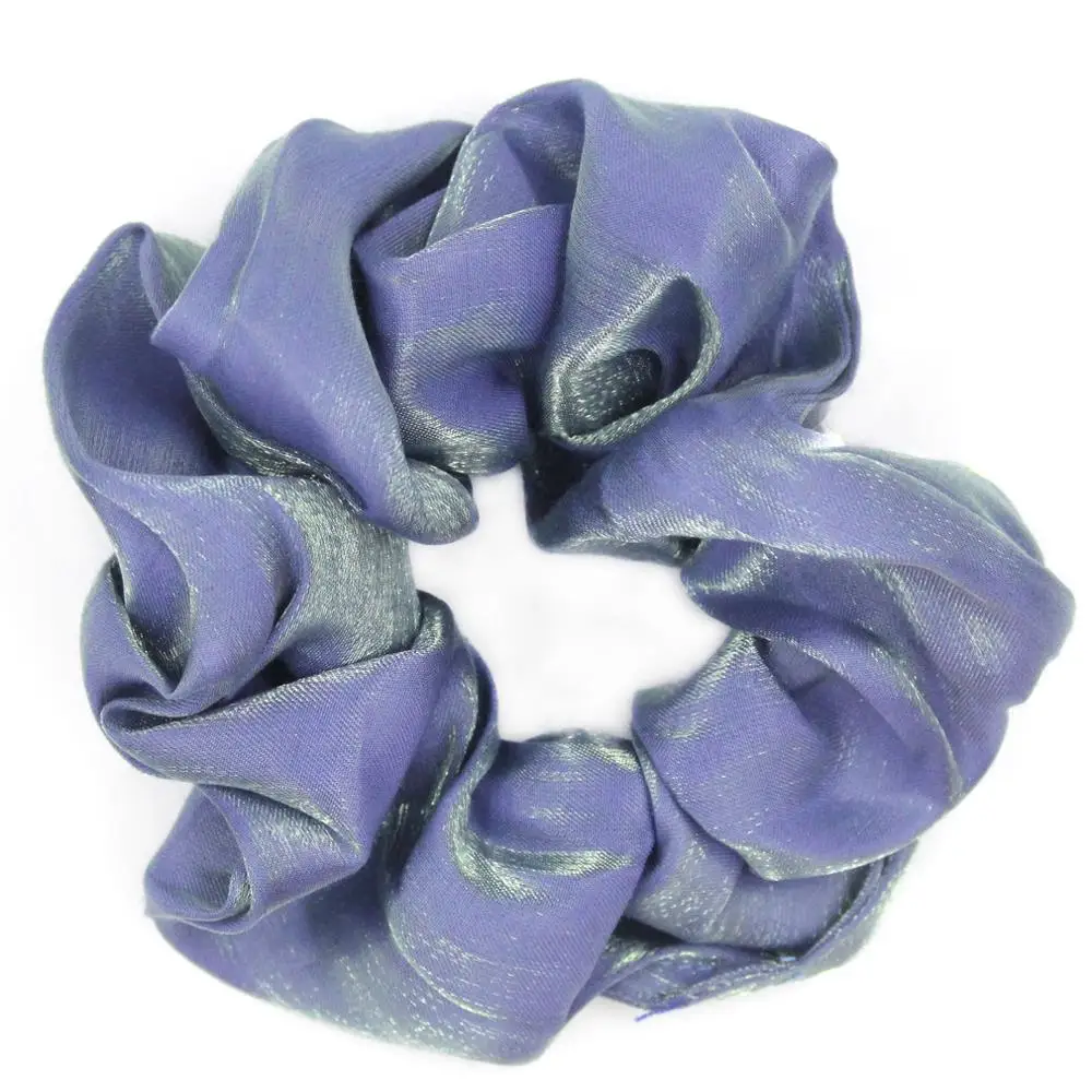 Furling Girl 1 PC  Satin Brightly  Hair Scrunchies Ponytail Holders Spring Elastic Wrinkle Hair Bands Women Hair Accessories