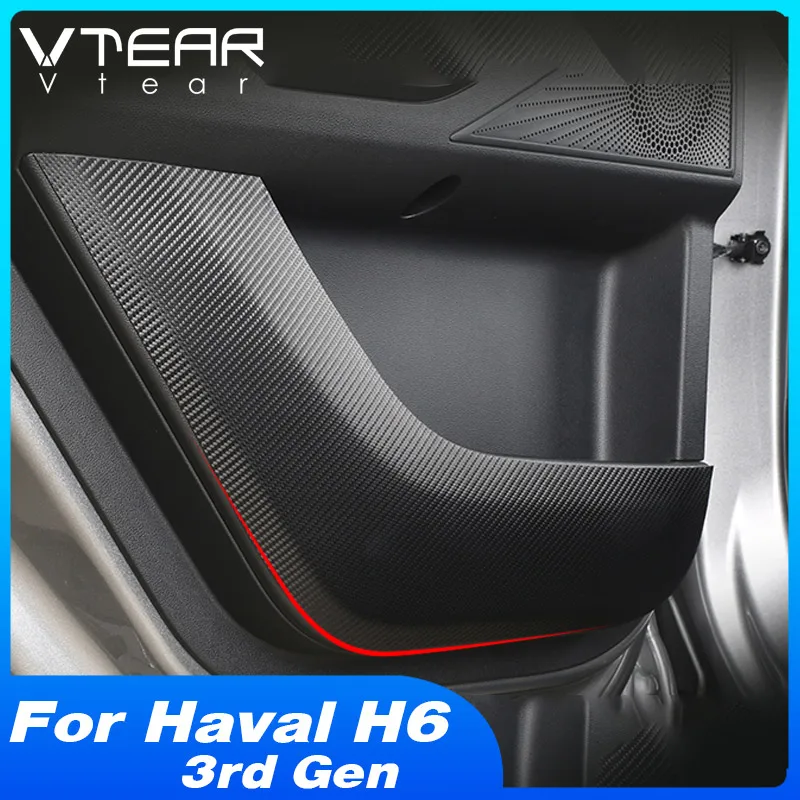 Vtear Car Door And Storage Box Anti-Kick Cover Anti Scratch Interior Sticker Car Accessories Parts  For Haval H6 3rd Gen 2023