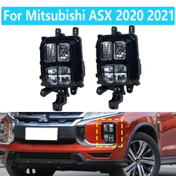 Car LED Fog Lamps For Mitsubishi ASX 2020 2021 Front Fog Lamp Assemblies Turn Signals With Bulbs Daytime Running Lights