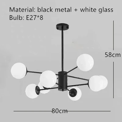 Karrington kroonluchter LED goud zwart metaal glans industriële restaurantverlichting Nordic E27 110/220V glazen kroonluchter