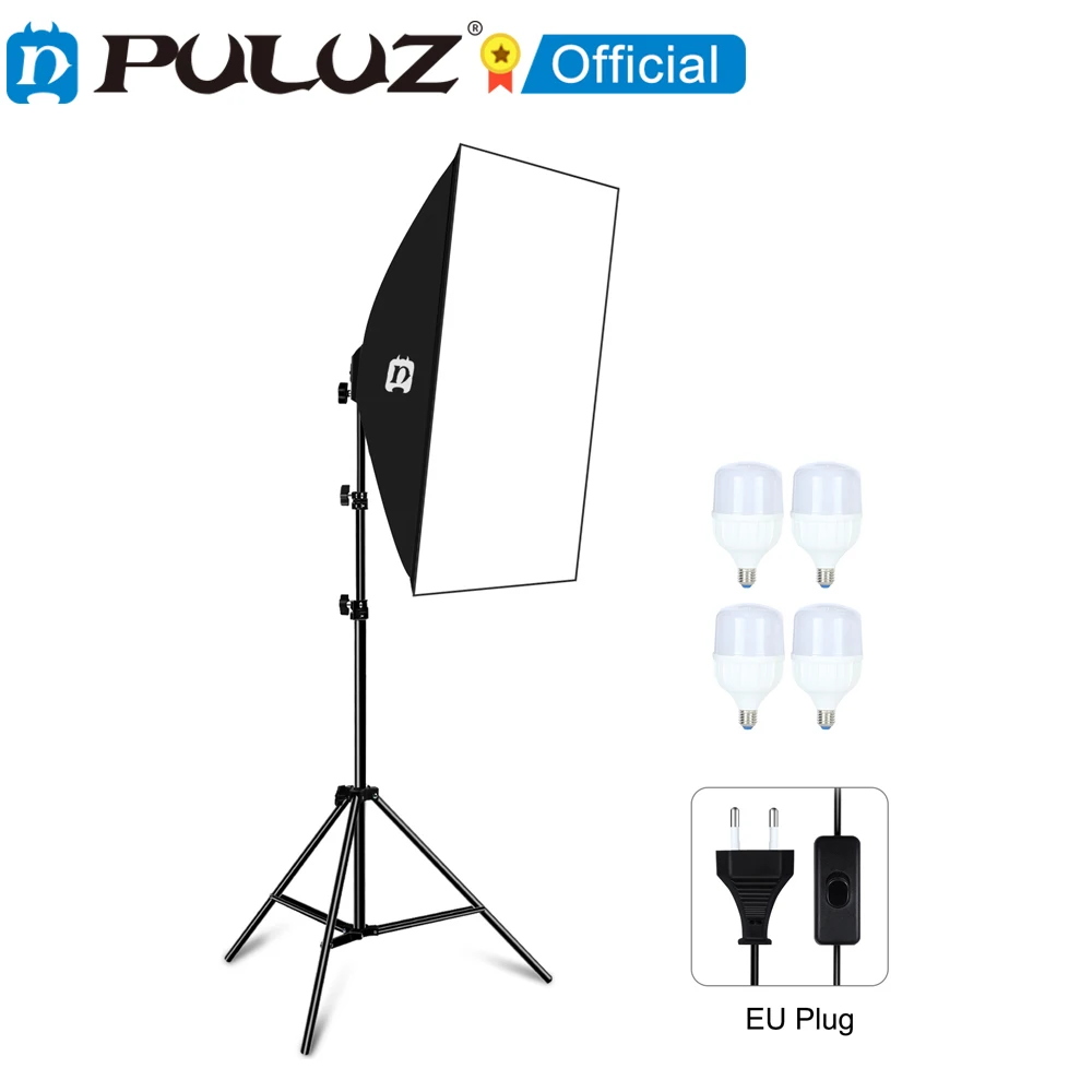 puluz-–-boite-a-lumiere-pour-studio-50x70cm-support-trepied-16m-ampoule-led-e27-30w-5700k-kit-d'eclairage-pour-photographie-prise-ue