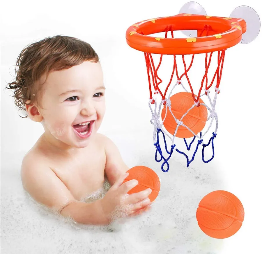 Mini Basketball Box Set Kids Beach Swimming Pool Toddler Bath Toys  Baby Educational Games For Family Party  Wall Hanging Tools