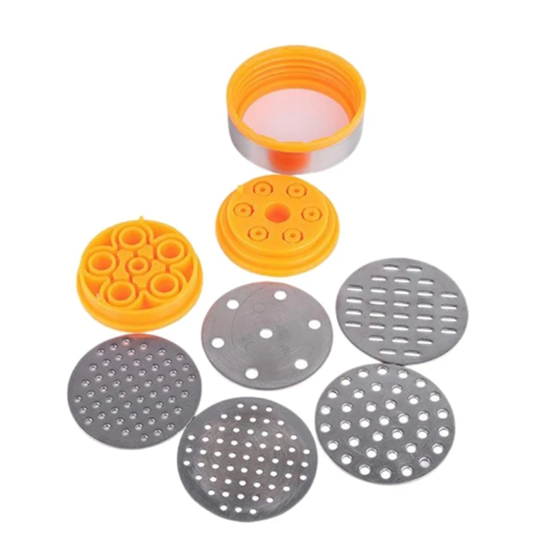 Household Manual Stainless Steel Pasta Maker Noodles Presser Making Machine with 7 Molds Noodle Maker