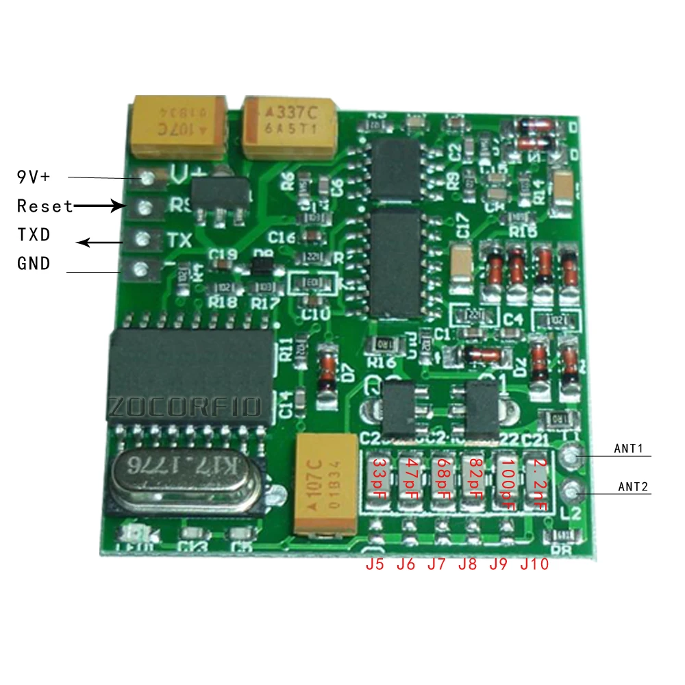 134.2KHZ لمسافات طويلة تتفاعل AGV علامات مخصصة للحيوانات القارئ وحدة TTL واجهة ISO11784/85 FDX-B