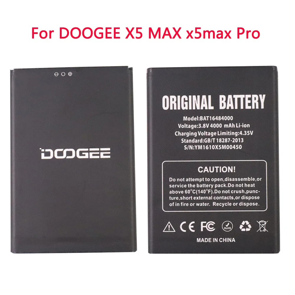 100% High Quality BAT16484000 4000mAh Battery For DOOGEE X5 MAX x5max Pro phone battery