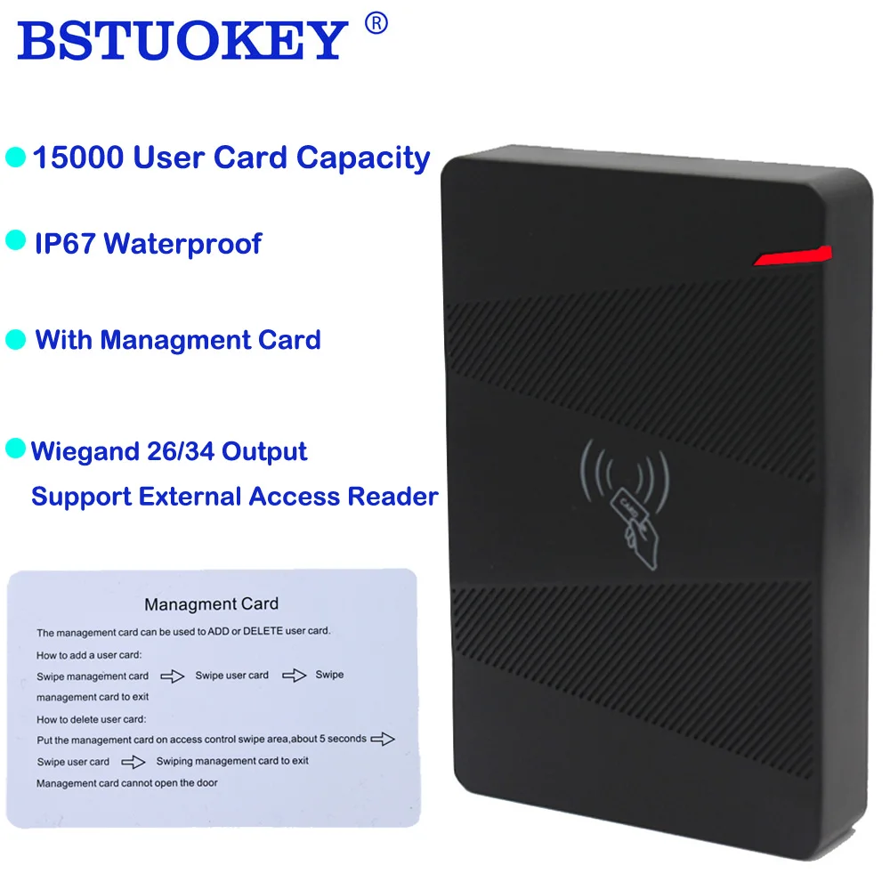 IP67 Waterproof 15000 Large User Capacity Rfid Access Control Outdoor Access Control Card Reader System Wiegand Output