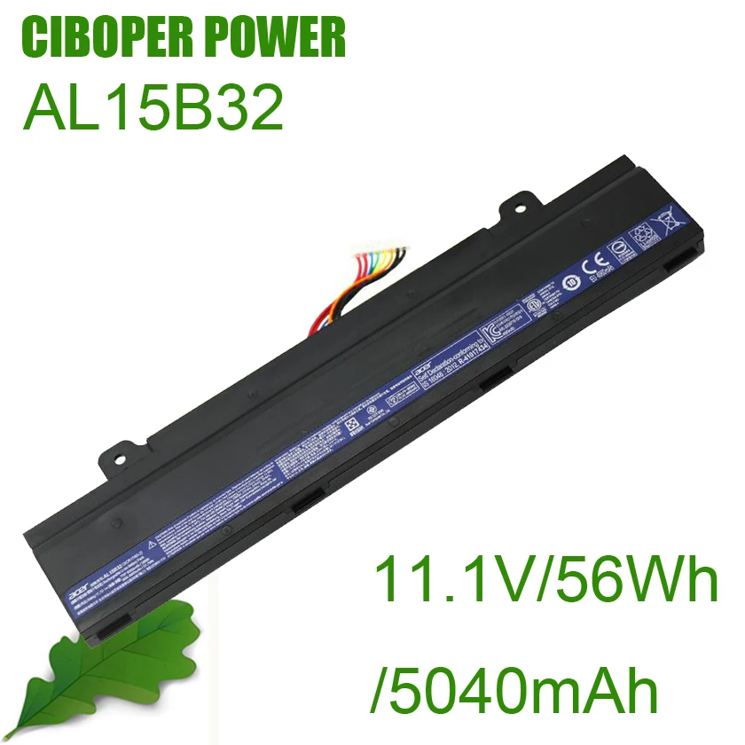 CP Laptop Battery AL15B32 11.1V/56WH/5040mAh For Aspire V15 V5-591G V5-591 Series T5000 N15Q12 T5000-73CF T5000-50HZ