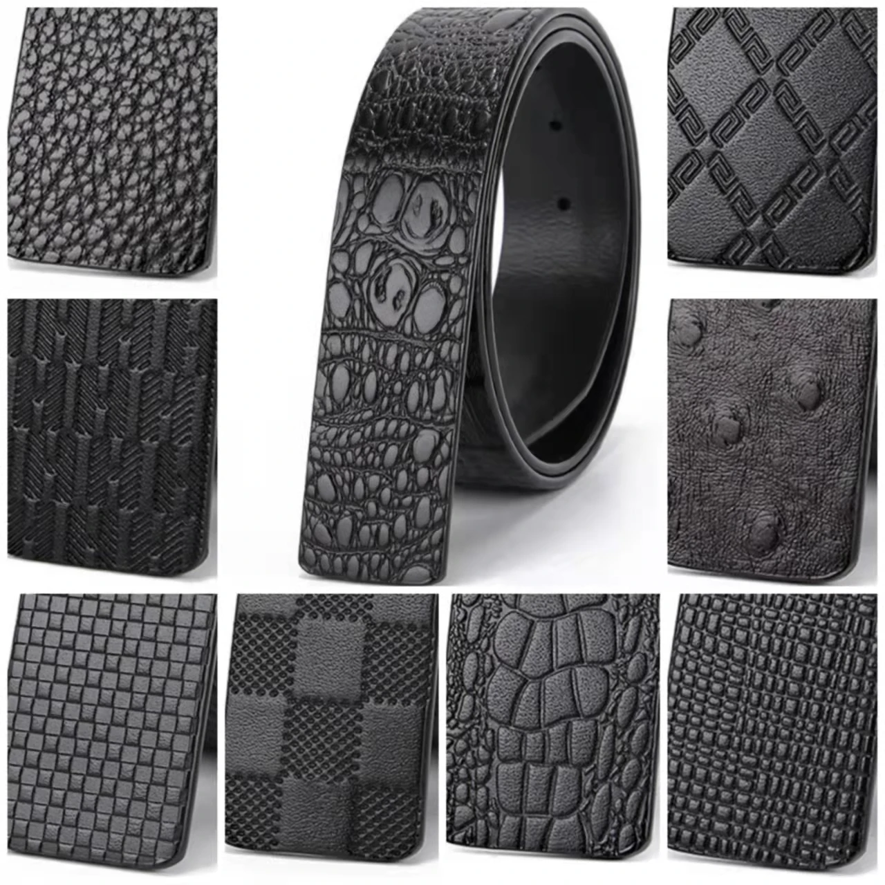 

34 38MM(3.4 3.8CM)Men's Leather Belt Made Of Top Layer Real Cowskin Variety Of Patterns Low Luxury And High Luxury Novelty Style