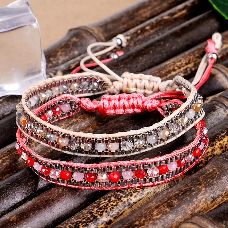 Bohemian Charm Lucky Crystal Rope Bracelet Handmade Women Multicolor MIYUKI Beads Friendship Bracelet Jewelry