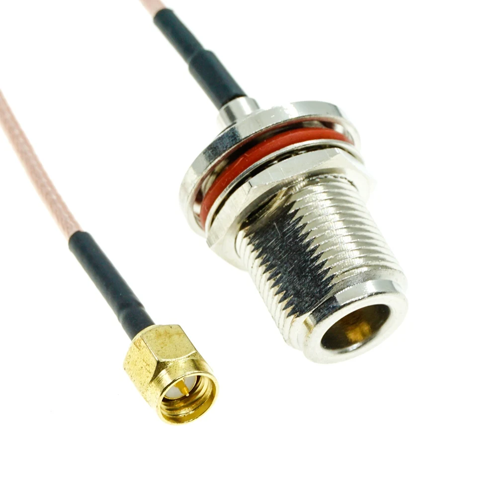 SMA Male to N Female Bulkhead Connector Crimp RF Coaxial Coaxi WiFi Extension wire jumper pigtail cable RG316