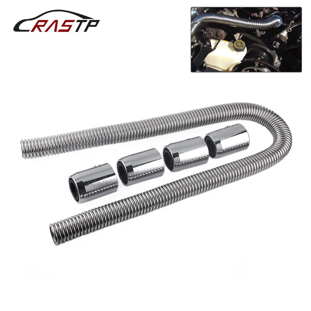 Universal Flexible Car Stainless Steel Radiator Flex Coolant Water Hose Kit With Caps Radiator Cover Anti-corrosion RS-RC001-125